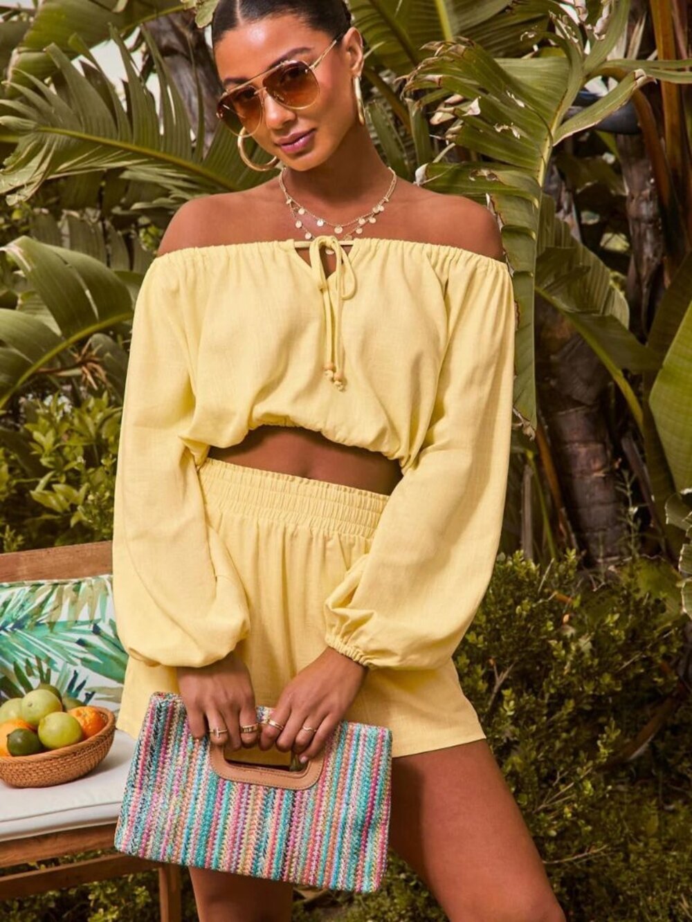 Women colorful Top Handle Straw Clutch Raffia Woven Shoulder Crossbody Handbag - Picture 2 of 7